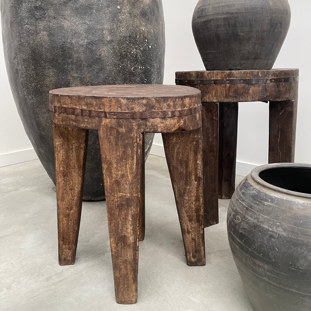 Tall Wooden Naga Stool
