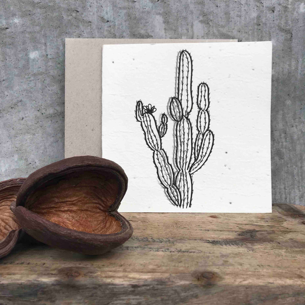 Plantable Card - Cactus Design