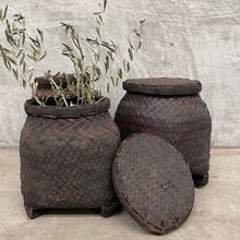 Brown Basket with Lid S